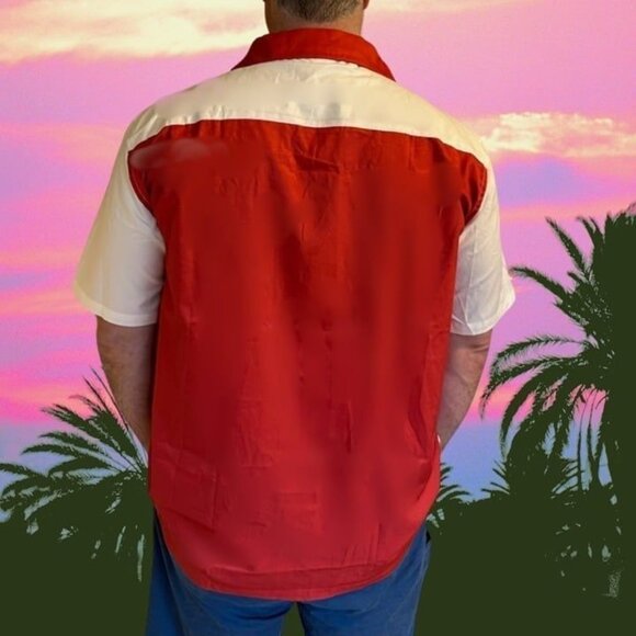 Retro Striped Men's Bowling Style Shirt 1950s 1960s, NWT Size XL - Picture 4 of 8